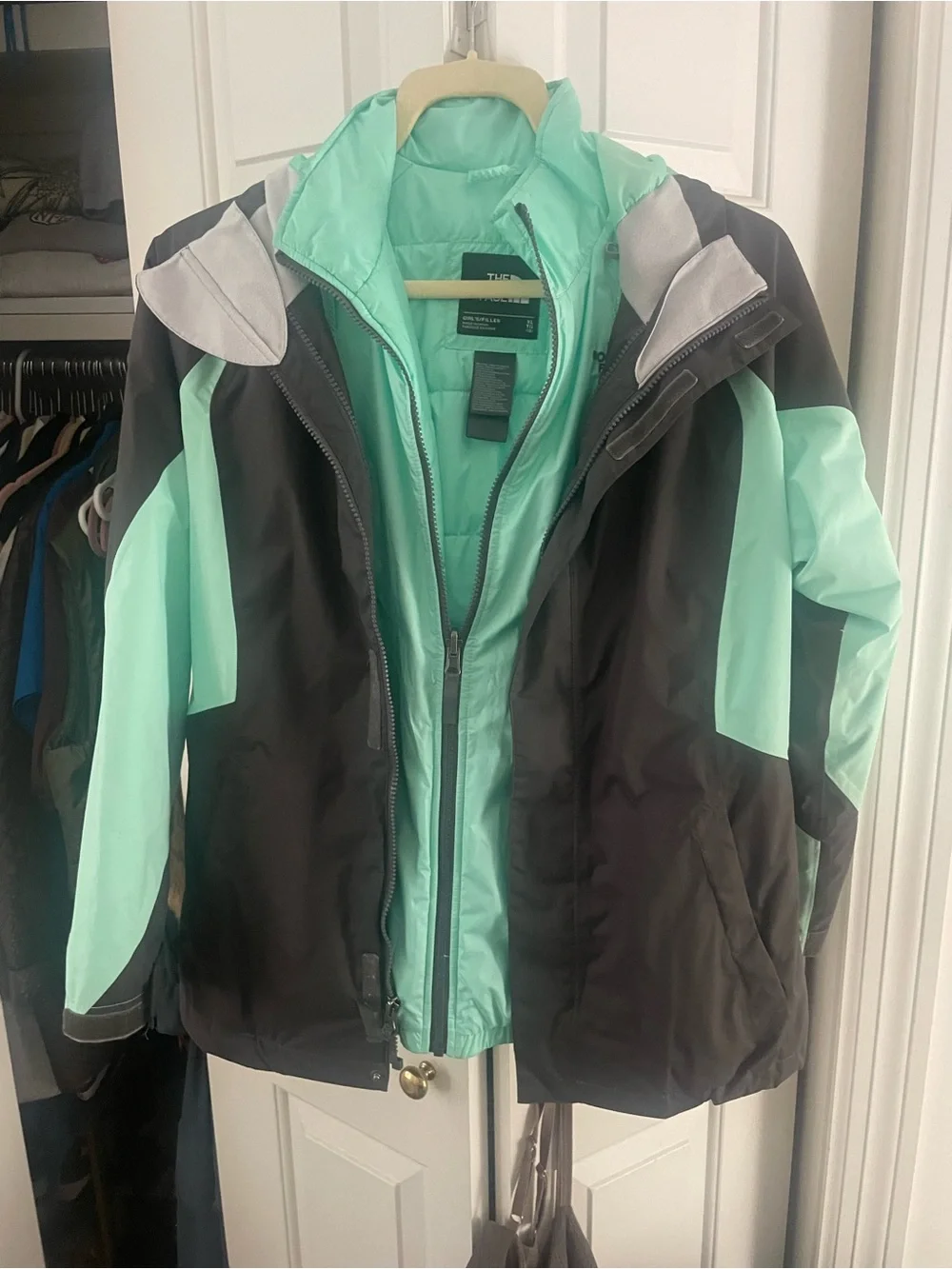 The North Face Women's Mint & black Ski Jacket